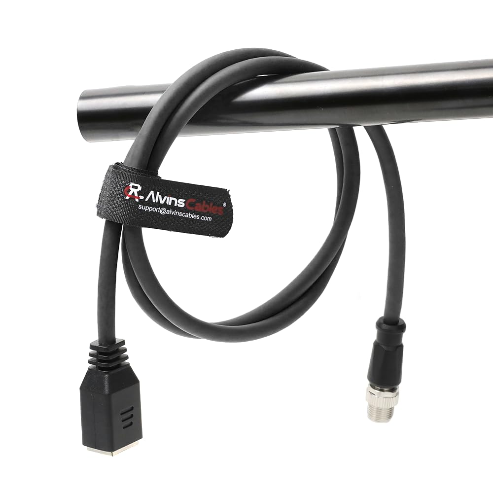 M12 X-Code To RJ45 Ethernet Cable - 16.4ft Cat6a Industrial Cable For Automation Robotics