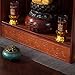 Wooden Meditation Altar Table, Traditional Chinese Style Worship Shrine for Buddha and Cai Shen Statues, Decorative Meditation Table for Home and Office, Only Butsudan Altar(Brown,83cm/33in)