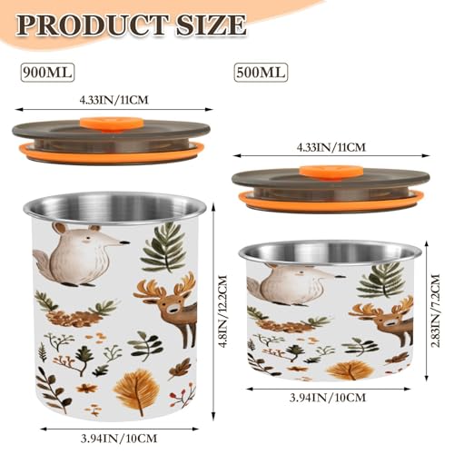 Envase de café de acero inoxidable ATTX 500 ml con tapa hermética miniatura 2
