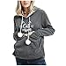 Cat Mom Sweatshirt mit Katzentasche Damen Teenager Mädchen Hoodie Herbst Winter Plüsch Pullover Katzenohr Kapuzenpullover Gehen Sie mit Ihrem kleinen Haustier aus Bluse für Hund Katze Mini Tier