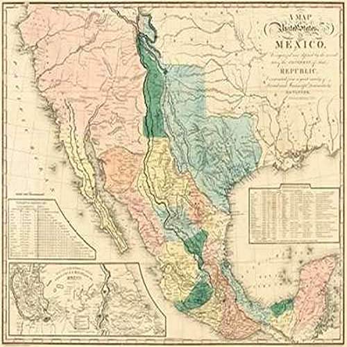 A map of the United States of Mexico as organized and defined by the several acts of the Congress Poster Print by Henry Schenck Tanner (8 x 10)