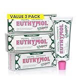 EUTHYMOL Whitening Toothpaste (3.7fl oz*3, Pack of 3) - Stain Removal in 2 Weeks, Long-Lasting Freshness for Sensitive Gum & Teeth. Bad Breath, Cavity Prevention. Recyclable Aluminum Tube