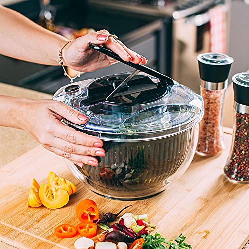 Centrífuga e Secadora de Saladas Fast Dry Transparente/Preto 5 Litros