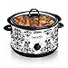 Crock Pot 4.5 Quart Manual Slow Cooker, Damask Pattern, White