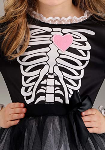 Disfraz de vestido esqueleto para niñas con leggings miniatura 3