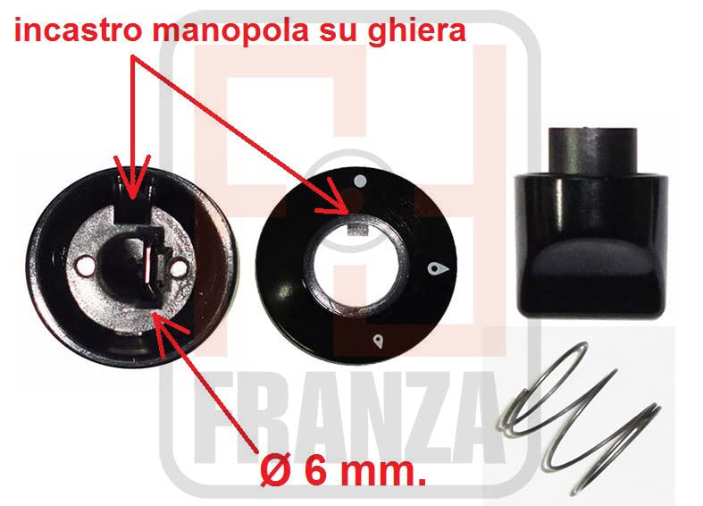 Kit Manopole Piano Cottura Ariston Hotpoint Indesit - 5 Manopole Nere In Plastica - Diametro 37mm - Ricambio Originale - Foto 5