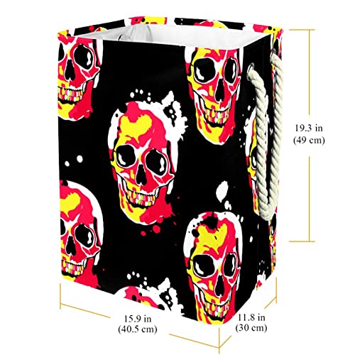 Panier à linge durable style gothique punk et tête de mort - 4