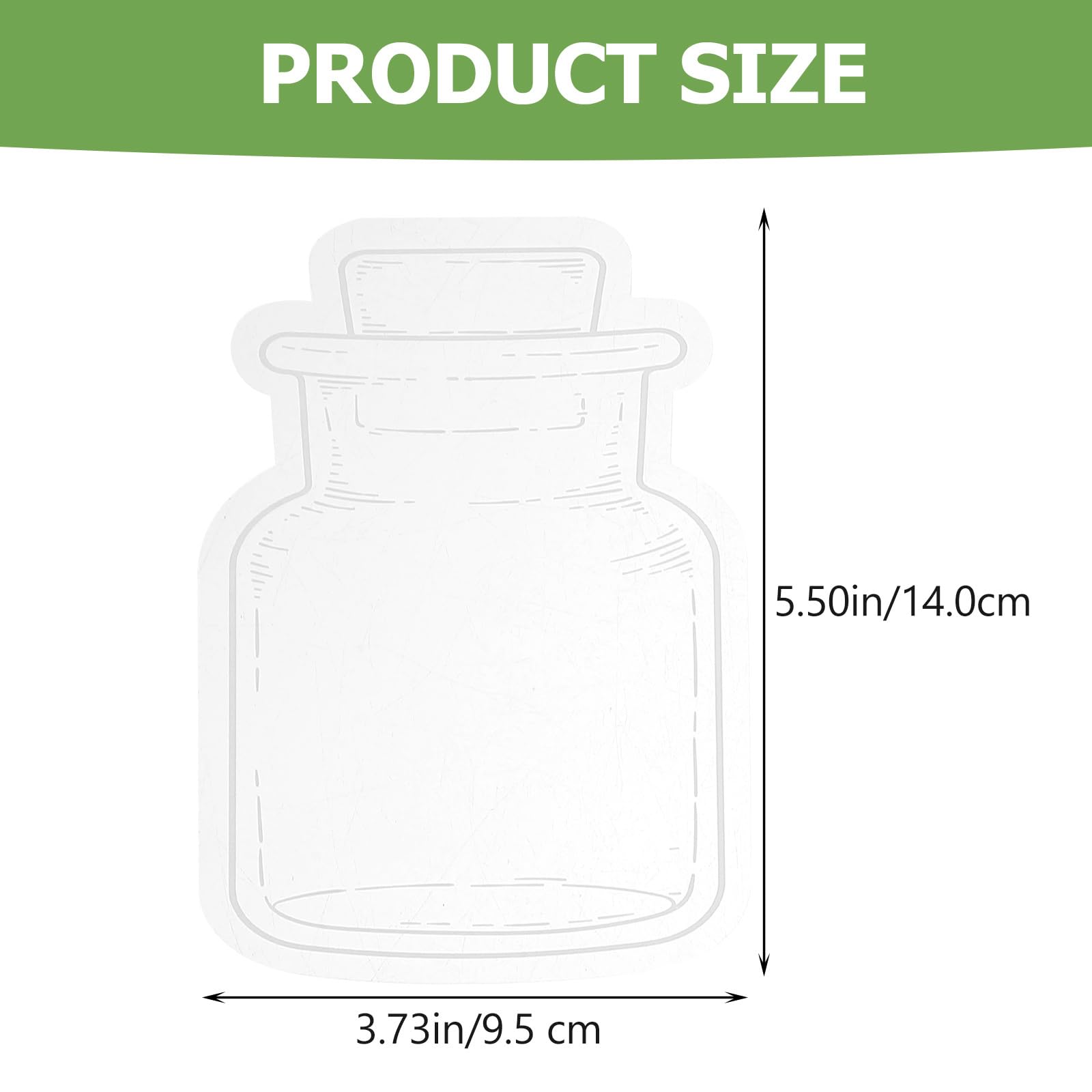 NUOBESTY Transparent Bottle Shape Sticker Pack 50 Pcs for DIY Scrapbook Diary Decorative Crafts Journal Planner Accessories - Image 2