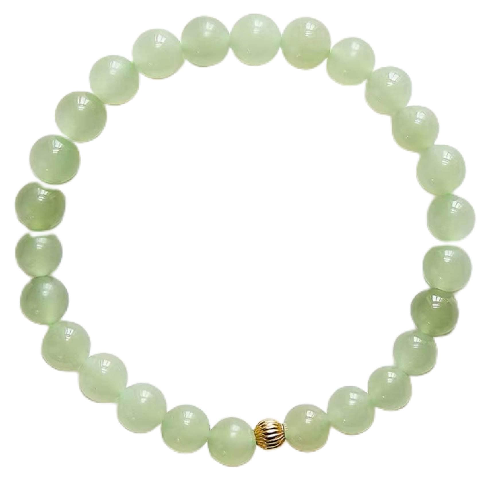 NZPOST Crystal Bracelet,Agate bracelet,Natural Jade Bracelet for Women Small 6mm Nephrite Jade Amulet Goo