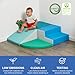 SoftScape Toddler Playtime Corner Climber, Indoor Active Play Structure for Toddlers and Kids, Safe Soft Foam for Crawling and Sliding (4-Piece Set) - Contemporary/Green, 11619-CTGN