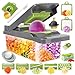 Vegetable Chopper Vegetable Cutter Mandoline Vegetable Slicer - Veggie Onion Potato Salad Food Chopper Manual-Veg Chopper and Dicer/Julienne- Kitchen Tools & Gadgets, Includes a Free Egg Cutter.
