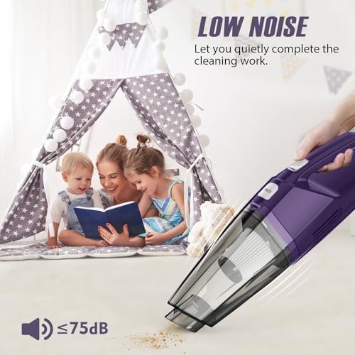Image of Handheld Vacuum Cordless - 3-In-1 Hand Held Vacuum Rechargeable With 8KPa Suction, Lightweight 1.7 Lbs Handheld Vac, Quick Dust Removal & Cleaning Tool With Accessories Storage For Car, Kitchen & Home