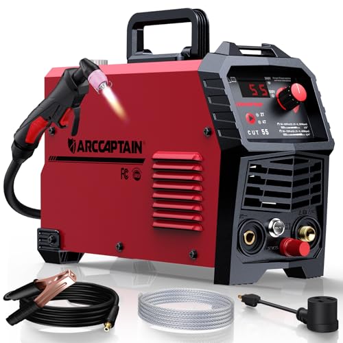 ARCCAPTAIN 55A Plasma Cutter, Non-Touch Pilot Arc High-Frequency Plasma Cutting Machine, 120/240V...