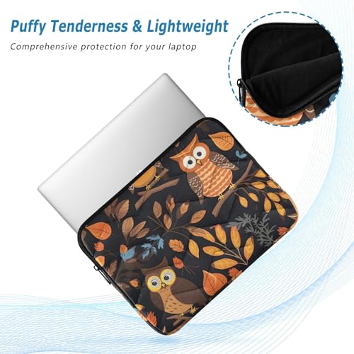 Funda para portátil 13-14 pulgadas con diseño búhos de otoño miniatura 5
