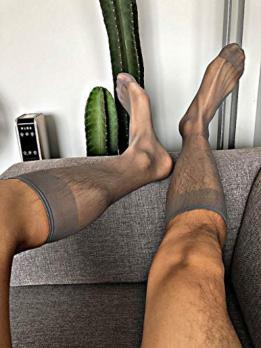 Goobester Men Formal Wear Sheer Suit Men Transparent Thin Business Tube Dress Socks3