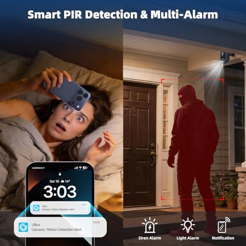 TOVDOR No WiFi Security Camera with Built-in SIM Card 4G LTE Cellular Solar Security Cameras Wireless Outdoor for Remote Area 2K Color Night Vision 360°Live View Instant Alerts IP65 2 Packs by TOVDOR - Image 5