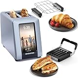 Revolution R180 Connect Plus Smart Toaster with Touchscreen (Bundle with Toastie Press & Warming Rack) Choose from 40+ Bread Types, 7 Browning Levels, & Toastie Press Mode