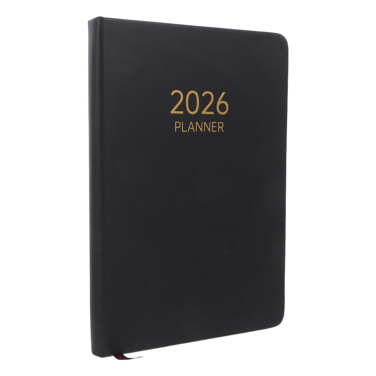 Planner 2026 A5 con Fascia Elastica, Agenda Giornaliera Settimanale Mensile, Quaderno Portatile per Ufficio, Scuola e Viaggio, Diario di Pianificazione con Copertina Similpelle