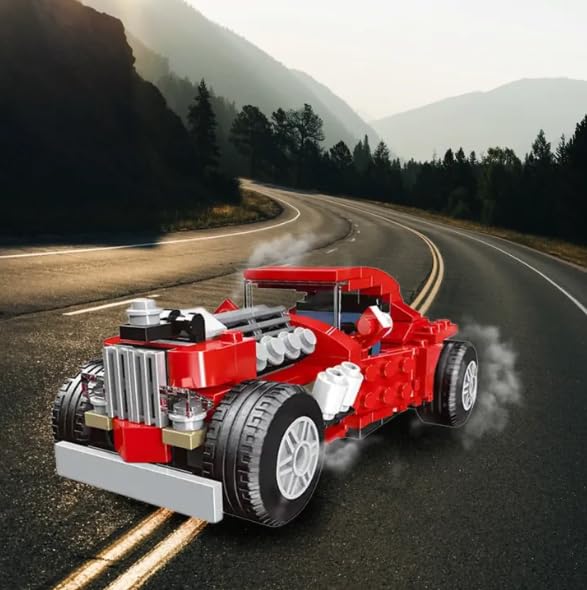 Image of Galaxy Hi-Tech 20-in-1 Magic Building Blocks Set 268+ Pieces Creative Construction Toy for Kids |Includes Instruction Manual Ideal for Boys & Girls Ages 6+ DIY Brick Vintage Car, Truck, Bike Models