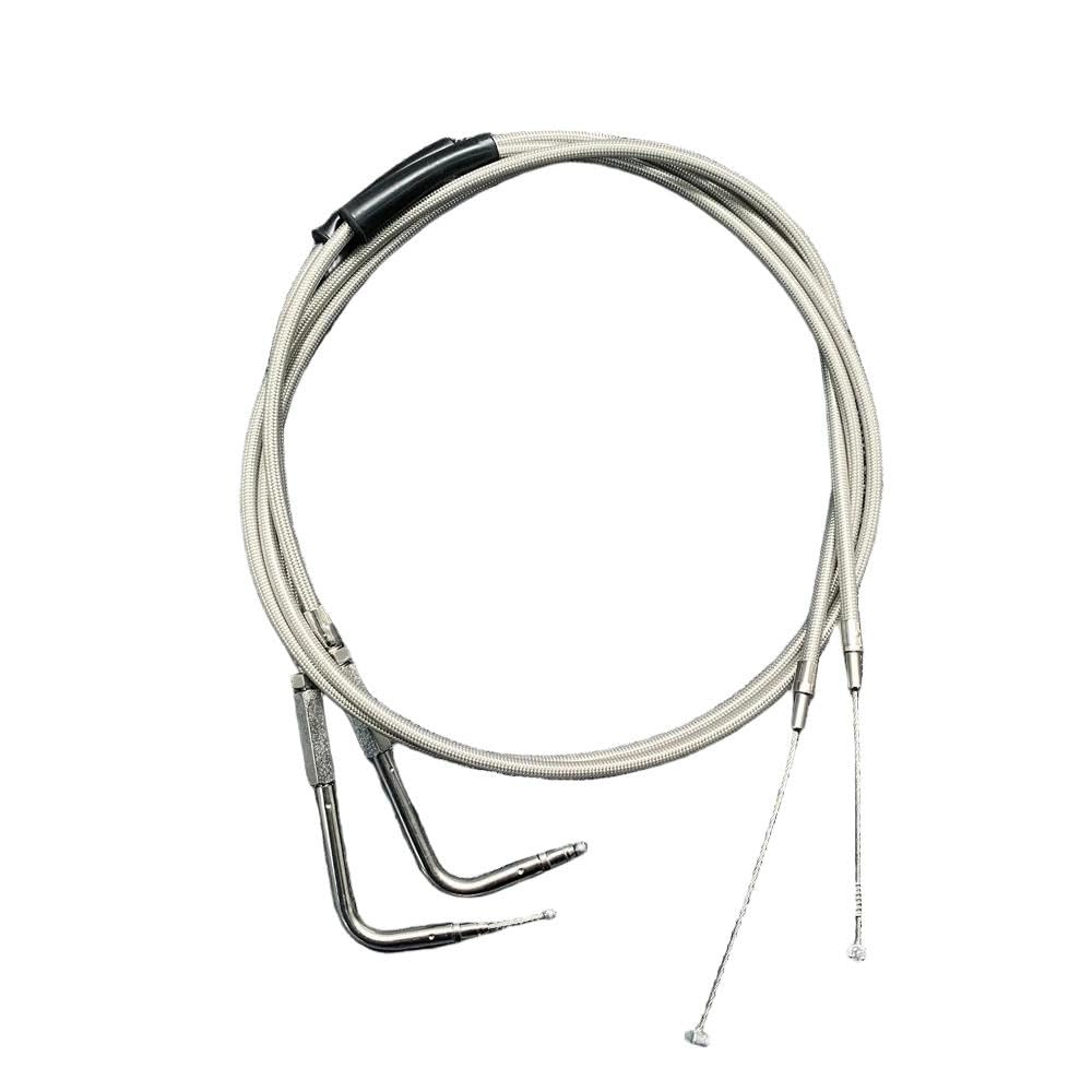 Câble d'accélérateur Harley 110cm en acier tressé pour Sportster XL1200 et Dyna