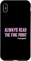 Vista 11 de Always Read The Fine Print's I'm Pregnant Pregnancy Case for iPhone XR