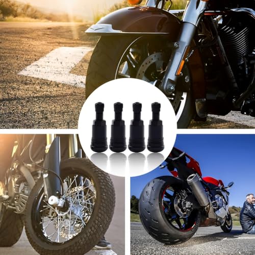 AOEVUIR 4 Pcs Schwarz Metallventile Felgenventil Metall Stahlventile Metallventile Felgenventil Auto Luftventil Auto Autoreifen Ventil Metallventil Felgen Ventile Reifenventil Metall Autoventil Metall
