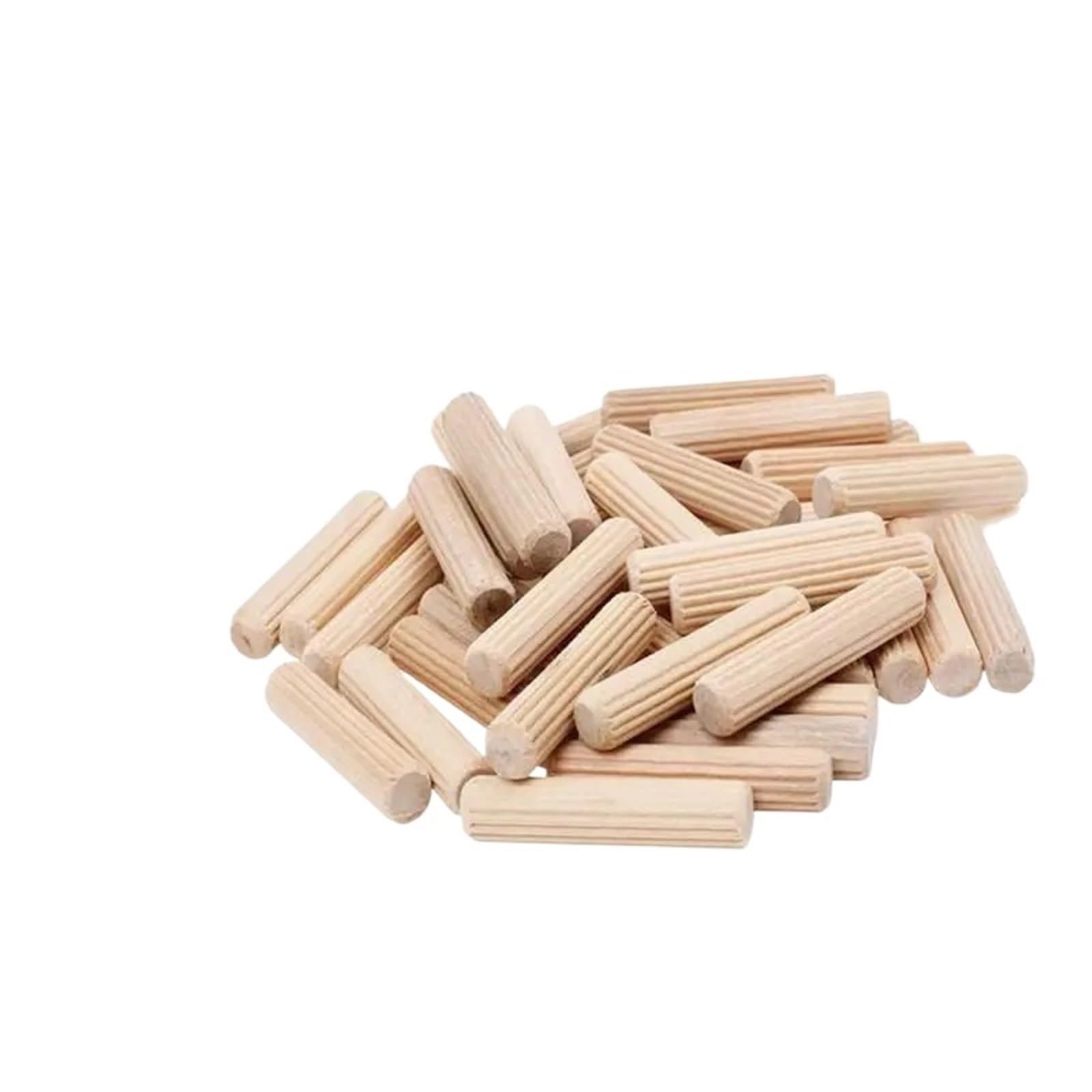 Holzdübel, Holzdübelstifte, 1000-teiliges Holzdübelstangen-Set for Möbel, Schränke, Schubladen, rund, geriffeltes Holz, DIY-Handwerk(0.4x2.5cm)