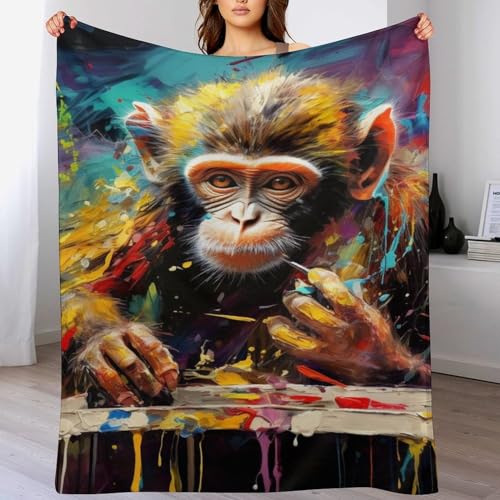 Manta de mono para cama un regalo original y suave de felpa 2