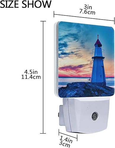 Miniatura 4 de ALAZA Paquete de 2 luces LED nocturnas con sensor de atardecer a amanecer, luz nocturna para decoración del hogar, lámpara de escritorio para adultos