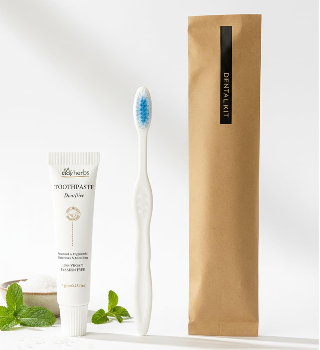 Clayherbs Pack-100 Toothbrushes with Toothpaste (7g) | Disposable Travel Kit | Dental Kit In Bulk | Individually Wrapped | Hotels | Vacation Rentals | Homeless, Nursing-image-17
