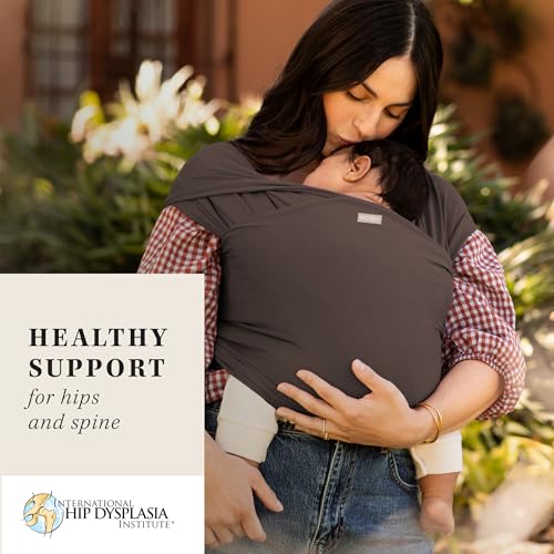 Image of Moby - Classic Baby Wrap Carrier for Newborns & Infants, Hands-Free Newborn Wrap Swaddle Holder - Hickory