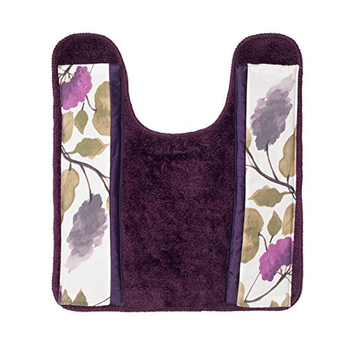 Popular Bath Jasmine Collection, Contour Rug, Plum