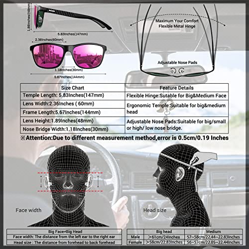 Image of ROCKNIGHT HD Polarized Driving Sunglasses UV400 Protection Lightweight Al-Mg Metal Frame Outdoor Casual 60mm