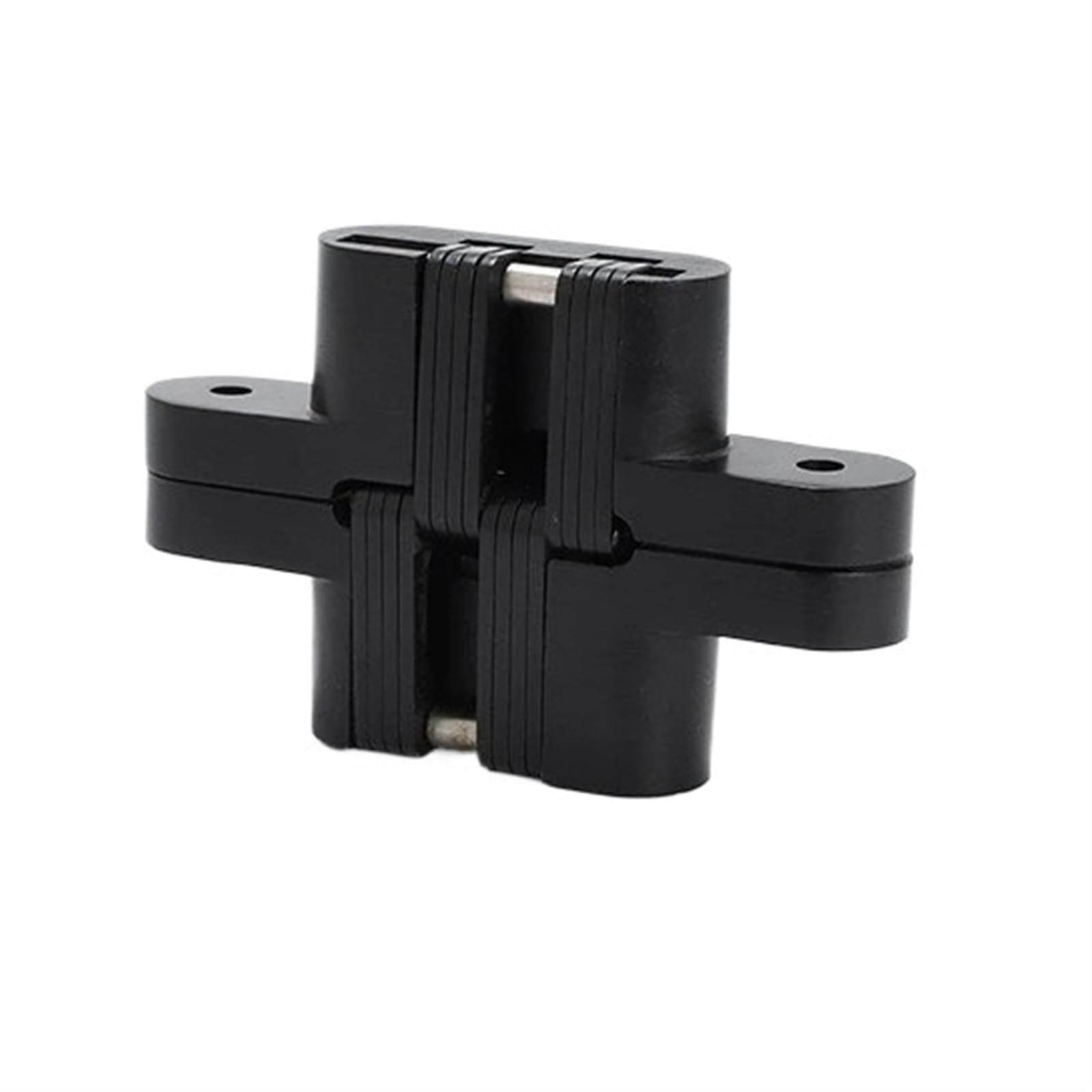 Concealed Hinges H-Shaped Concealed Hinges 180 Degree Folding Heavy Built-in Door Cross Cabinet Cupboard Wooden Hinge(Black-13x45mm)