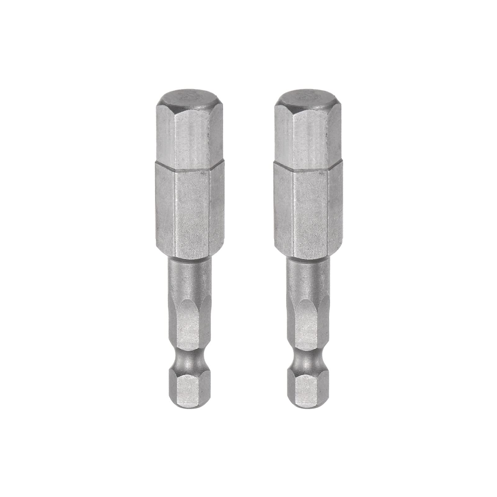 HARFINGTON 2pcs 3/8" Hex Screwdriver Bit SAE 1/4" Hex Shank 2" Length Magnetic S2 Steel Power Drill Bits