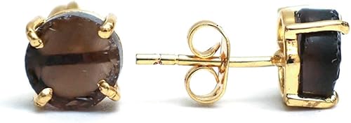 Miniatura 155 de Gempires Natural Raw Prong Setting Stud Earrings, 8-10 mm Crystals Earring, Handmade Jewelry, Gift for Her