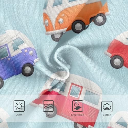 Toddler Girl Panties, Cute Cartoon Cars Blue Cotton Girls Underwear, 2–8 Years3