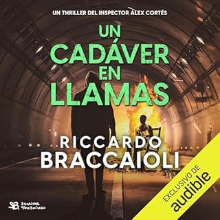 Diseño de la portada del título Un cad&aacute;ver en llamas