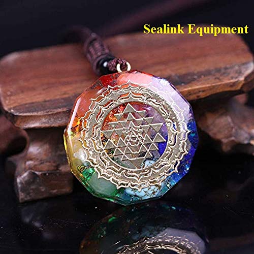 Sealink Equipment - Orgonite Pendant Sri Yantra Necklace Sacred Geometry Chakra Energy Necklace Meditation Jewelry