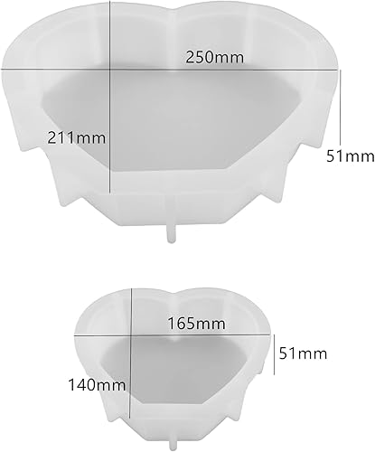 Miniatura 5 de Moldes de silicona en forma de corazón, marco de fotos de corazón, bandeja rectangular, moldes de resina epoxi profunda, manualidades, decoración de