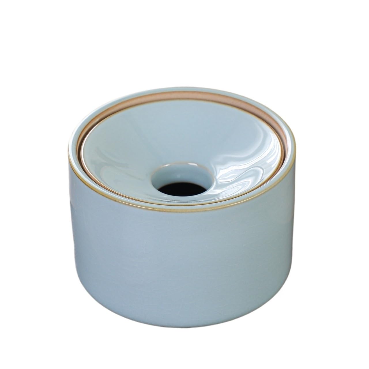 OWOHYG Desktop Smoking Ash Tray Ceramic Ashtray For Home Living Room And Office Use With Lid Solid Color Easy To Clean.