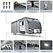 RV Cover Fits 33-35ft Travel Trailer: Waterproof Camper Cover for Toy Hauler, Winter Campsite, with Gutter Covers, Tongne Jack Covers, Windproof Straps