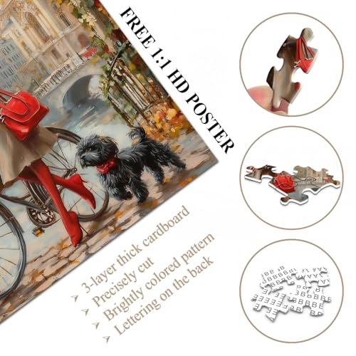 Rompecabezas PICKFORU de elegancia urbana, 1000 piezas para adultos, rompecabezas de mujer vintage, parque natural, desafío difícil miniatura 5