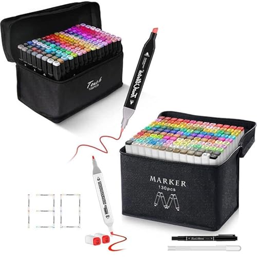120 Colors And 130 Colors Dual Tip Alcohol Based Markers Set For Kids Adult Coloring #TOP9
