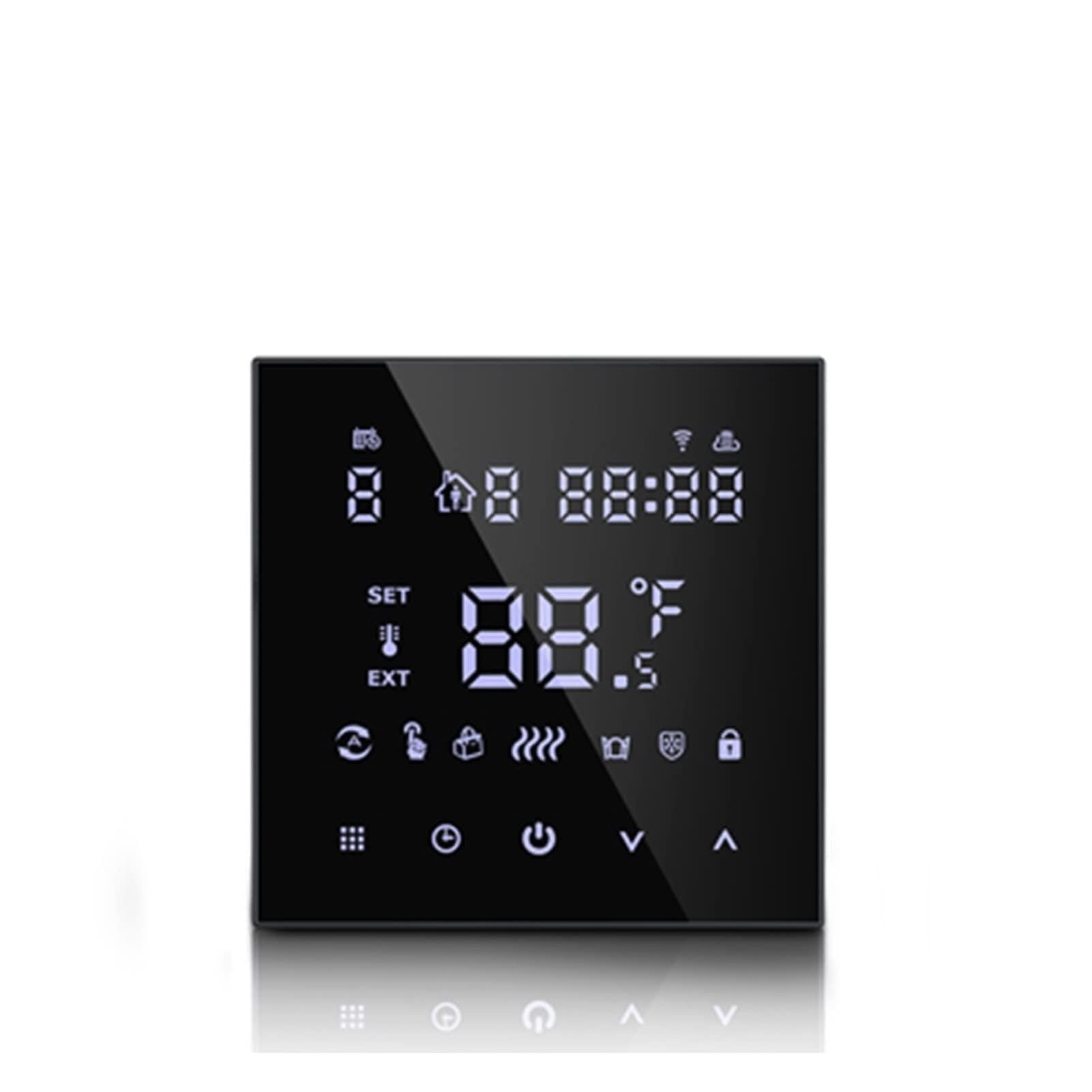 Cyfrowy higrometr termometr wewnętrzny Tuya WiFi Smart Thermostat, Elektryczna Ogrzewanie podłogowe Ogrzewanie Wody/Gaz Pilot Pilot Z wyświetlaczem LCD(Wit)