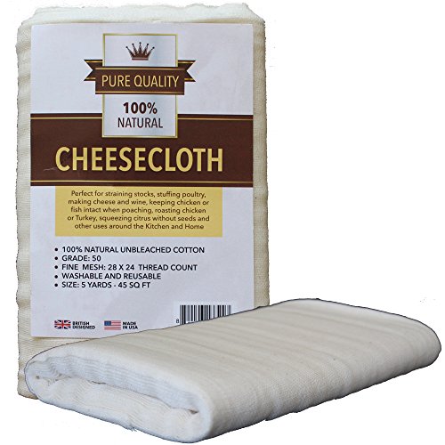 Cheesecloth :: Unbleached Grade 50 Natural Cotton Cheese Cloth - 45 Sq Ft