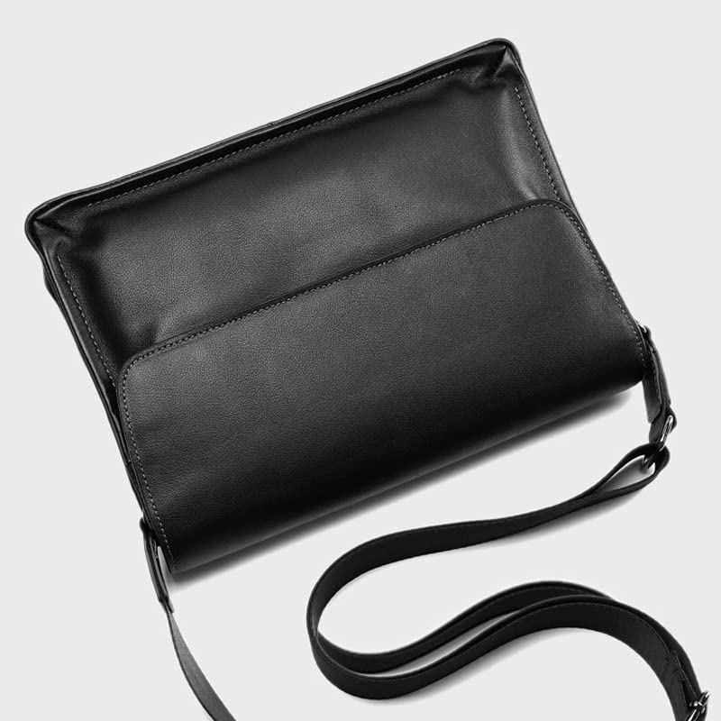 Sac de messager en cuir décontracté marron format small pour hommes - 5