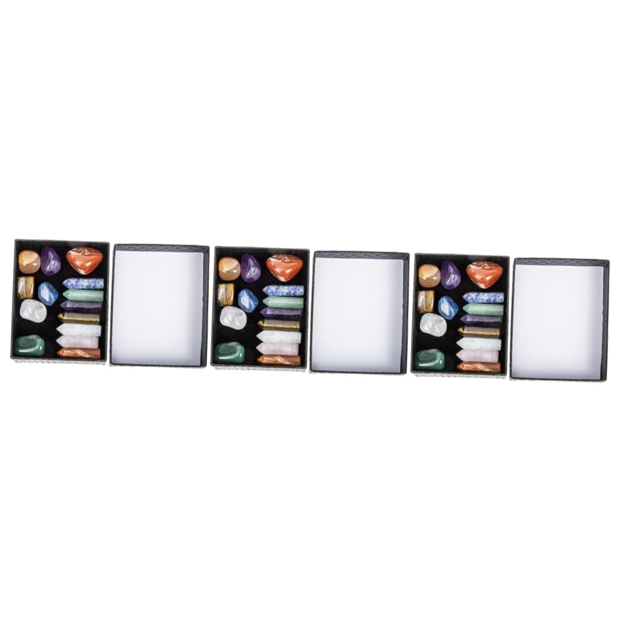 FOMIYES 3 Set Di Pietre Per Chakra Pietre Per Chakra Sfuse Pietre Per Chakra Sfuse Per Set Di Pilastri Di Cristallo Portatili