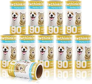 Newthinking 10 Pack Lint Roller Refills, 90 Sheets Extra Sticky Lint Roller Refills for Clothes, Pet Hair and Furniture, Fits Most Standard Size Lint Roller Handle, 900 Sheets