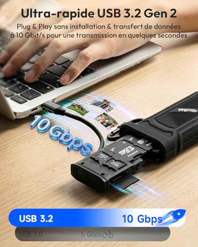 Lecteur carte SD USB C Rollei pour vider vos cartes sur iPhone et Android - 3